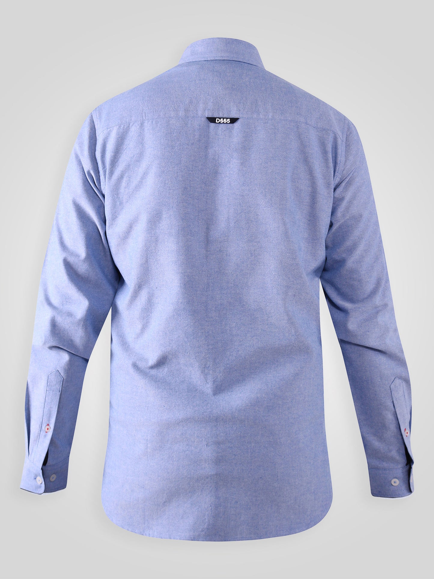 COLCHESTER 2 -D555 Sky Blue Long Sleeve Oxford Shirt with Button Down Collar