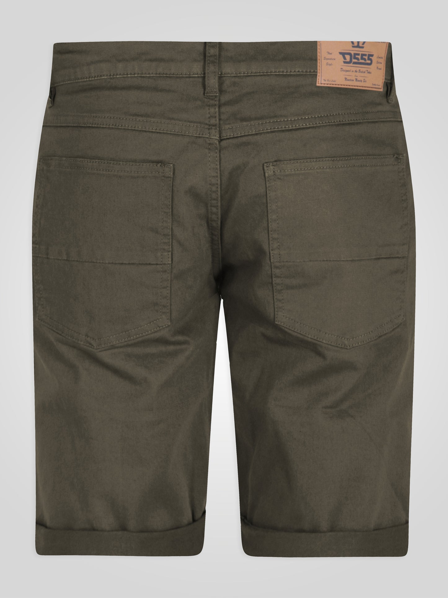 GILBERT 1 -D555 Khaki Green Stretch Canvas Short