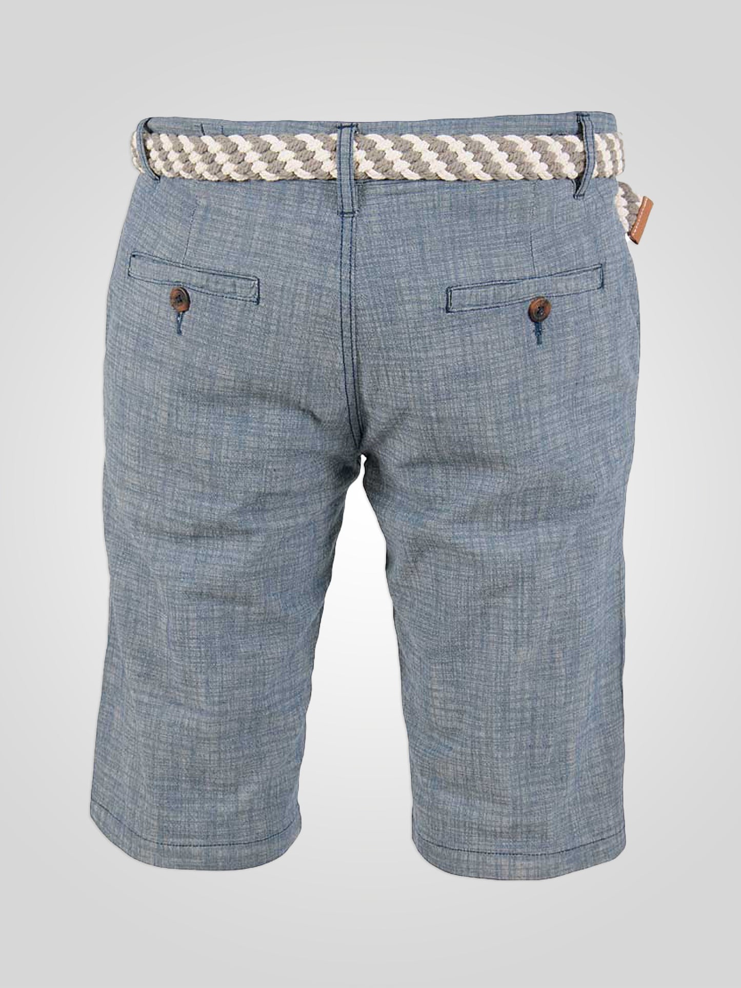 TIGER -D555 Blue Stretch Oxford Chino Shorts