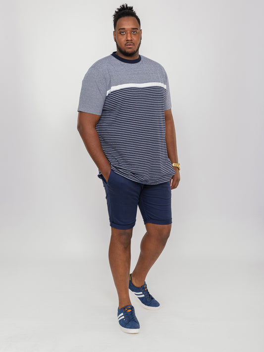 OPALA 1 -D555 Navy Blue Stretch Chino Shorts