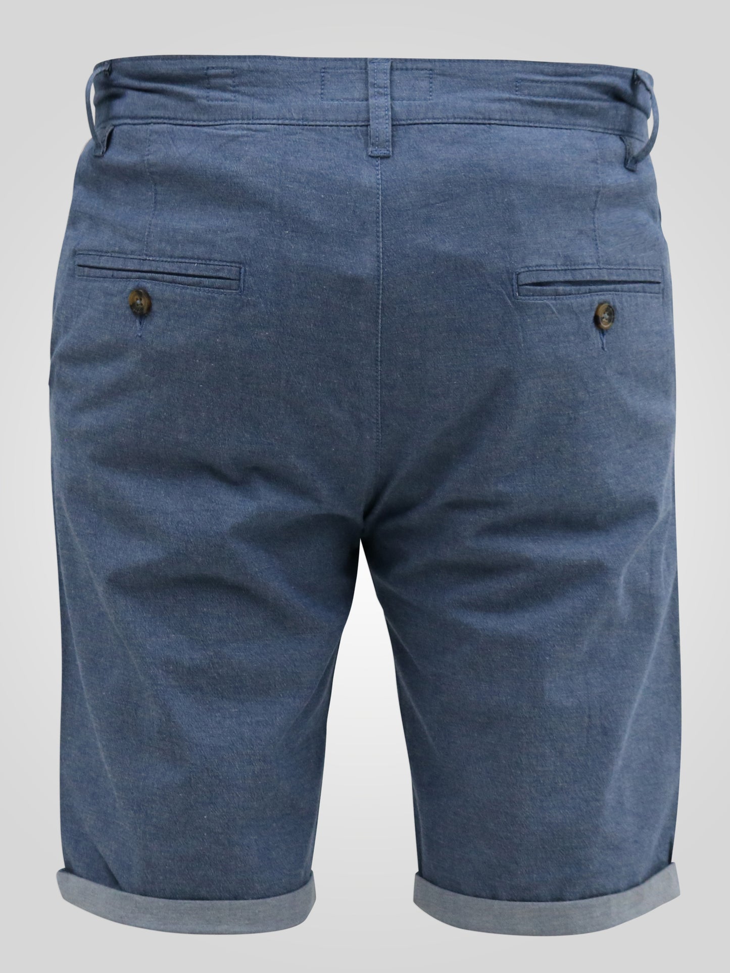 ALDERTON -D555 Navy Blue Stretch Chambray Shorts