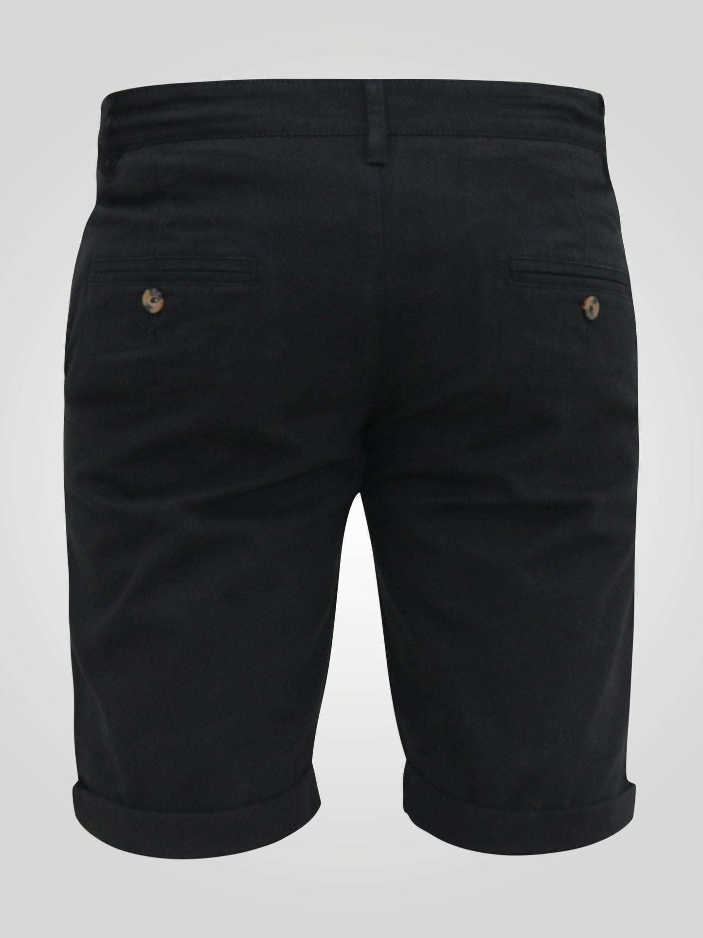 NELSON 2 -D555 Black Stretch Chino Shorts