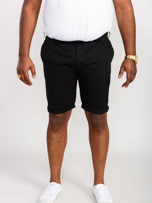 NELSON 2 -D555 Black Stretch Chino Shorts