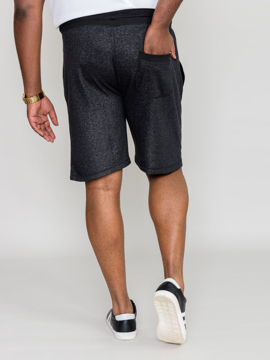 HARLOW 1 -D555 Black Twist Elasticated Waist Loop Back Shorts