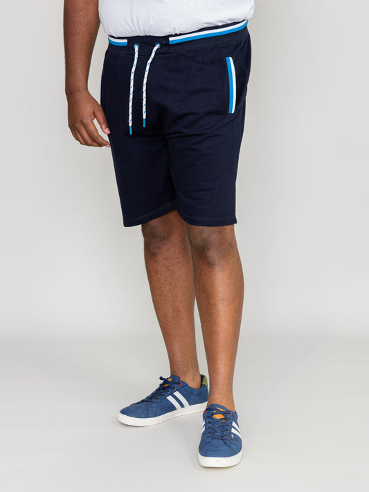 DAGENHAM 2 -D555 Navy Blue Elasticated Waist Loop Back Shorts