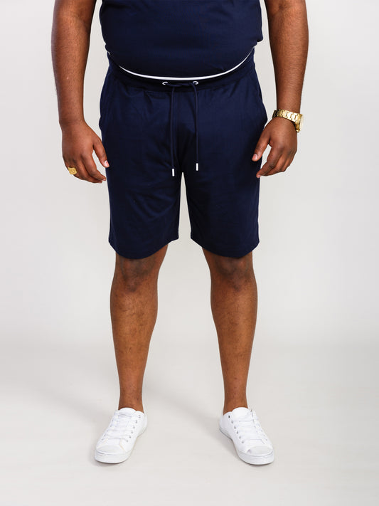 BRANTHAM -D555 Navy Blue Couture Elasticated Waistband Shorts