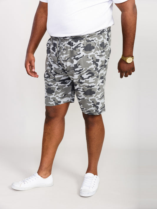 CARLTON -D555 Green Camouflage Elasticated Waist Jersey Camo Short