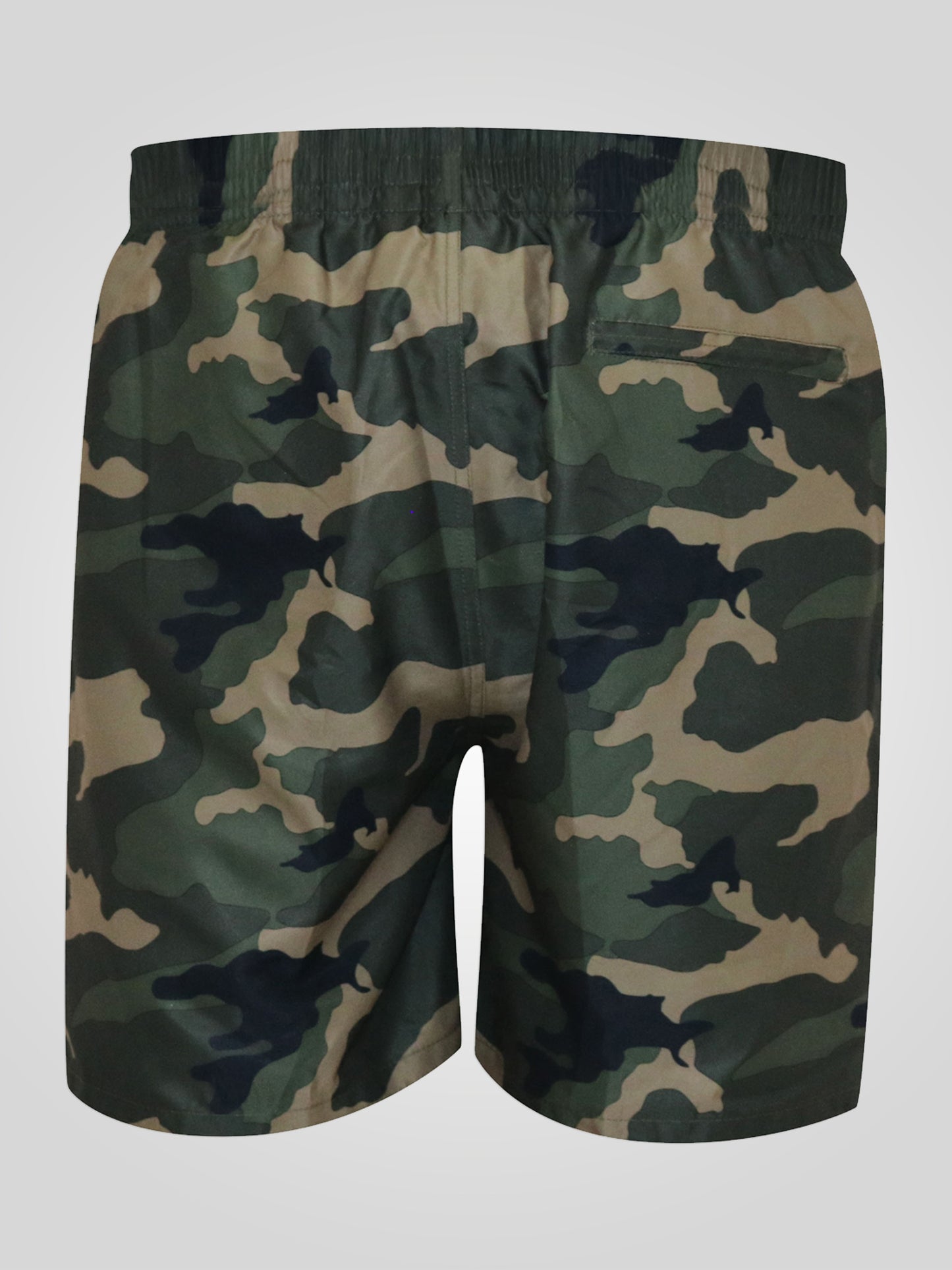 KODY -D555 Green Camouflage Camo Print Swim Shorts