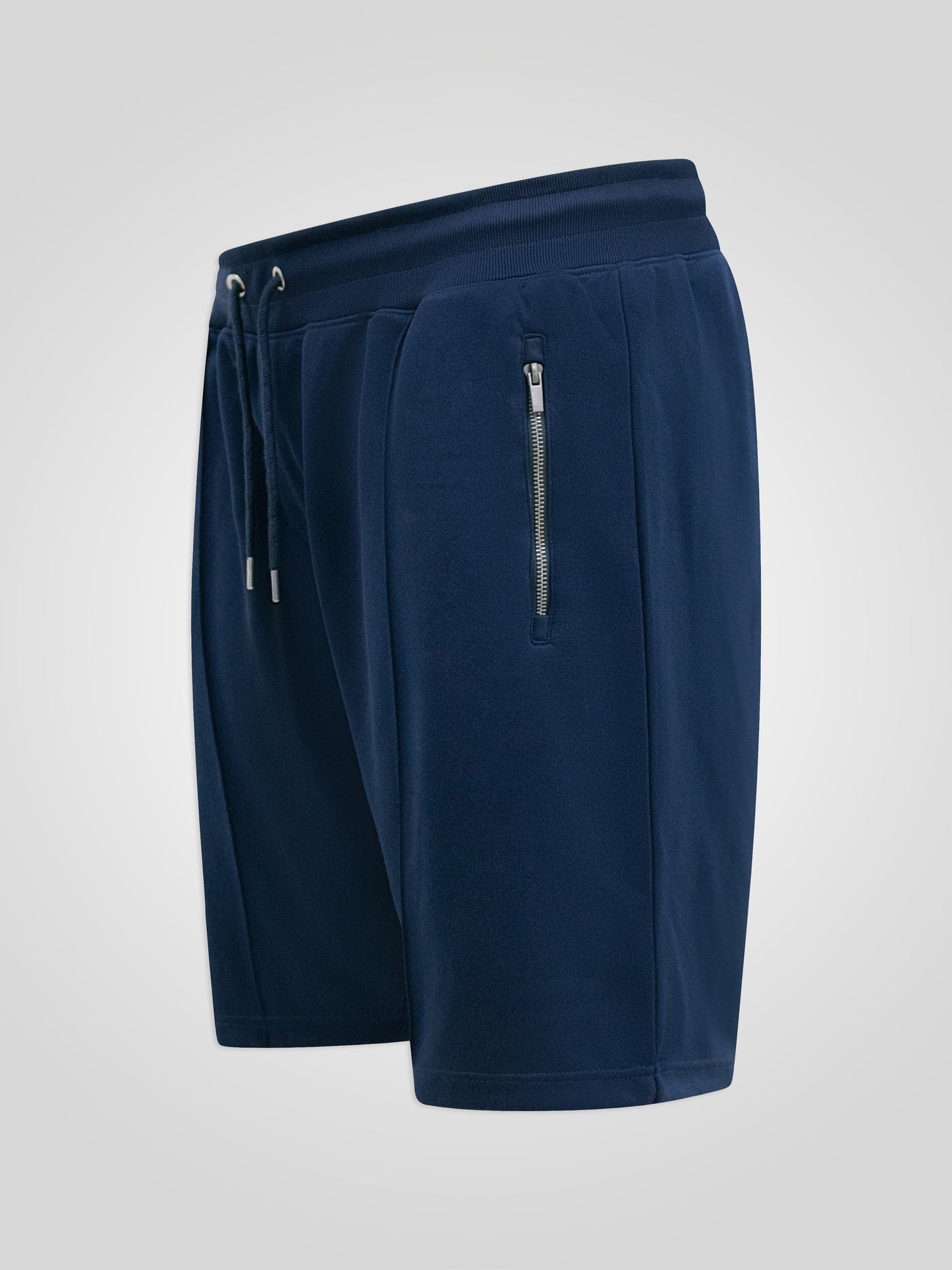 SPALDING -D555 Navy Blue Interlock Shorts with Pin Tuck Front