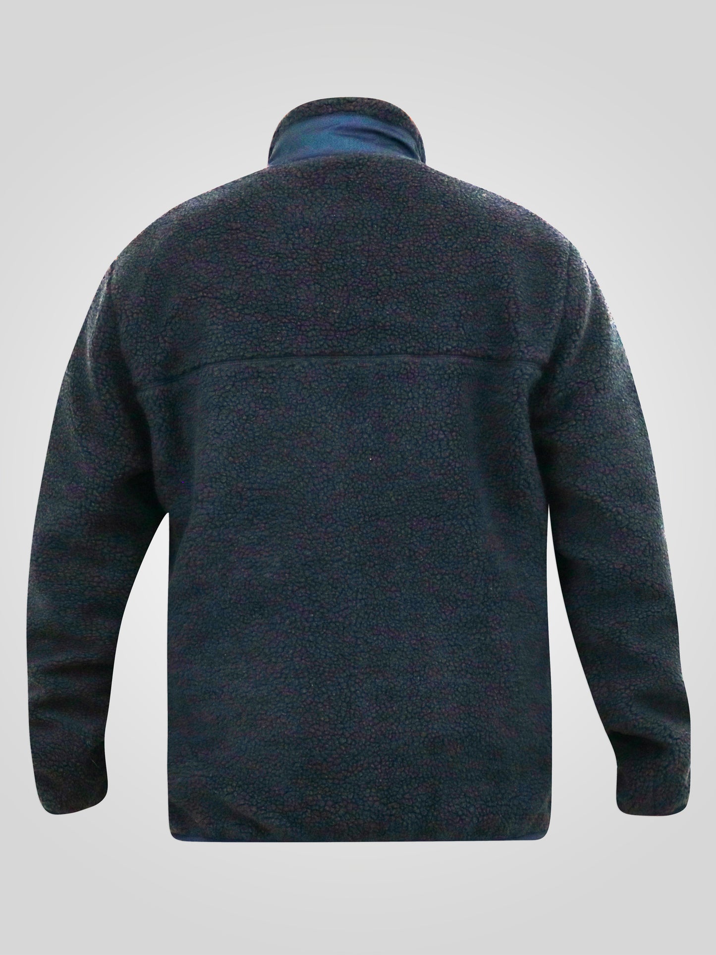 SMITH -D555 Navy Blue Zip Through Sherpa Fleece Jacket