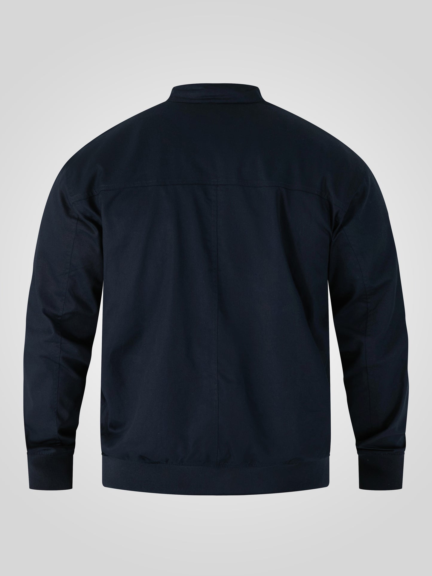KENT -D555 Navy Blue Harrington Jacket with Elasticated Rib Hem and Cuffs