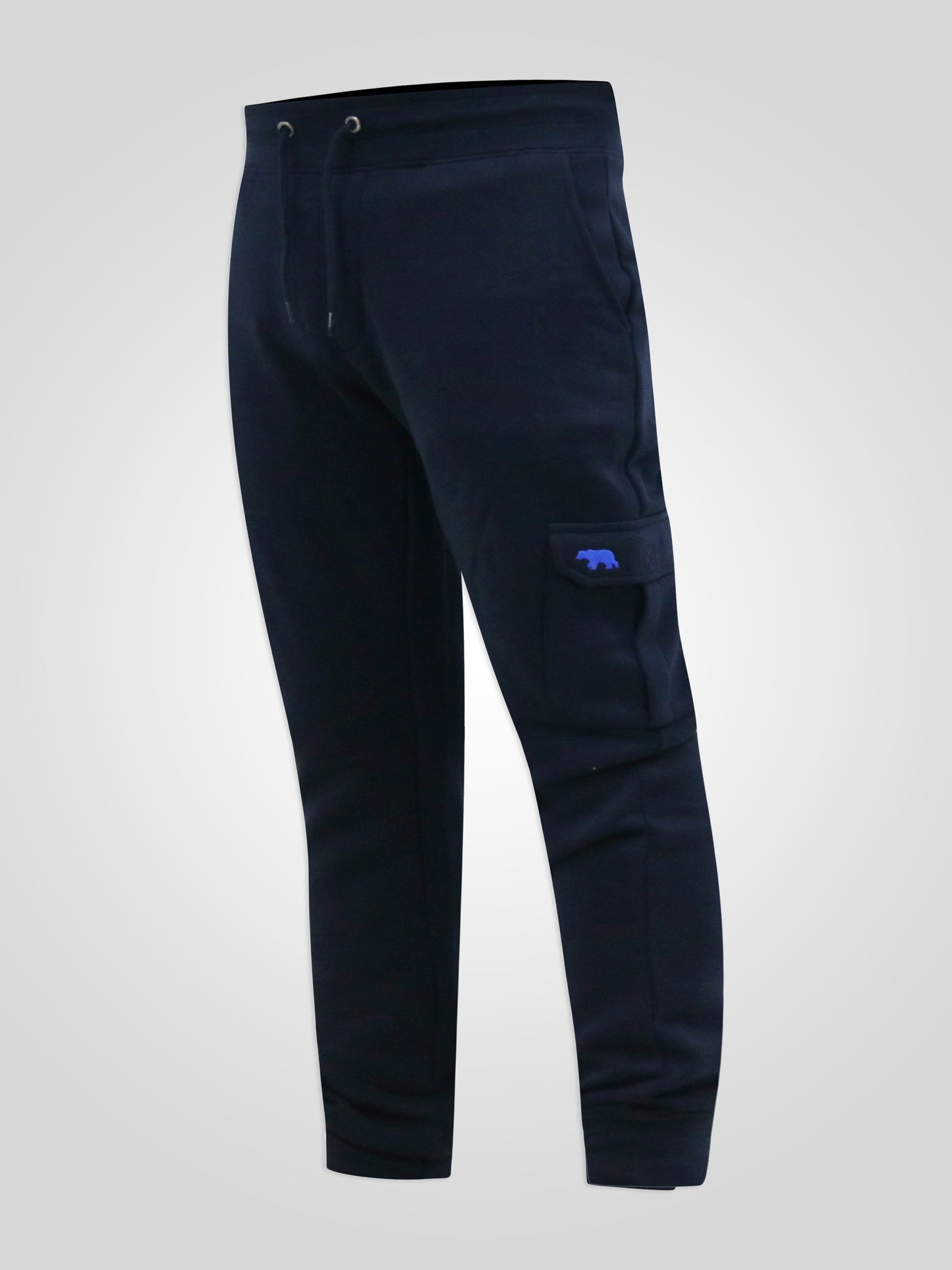 TILDEN 1 -D555 Navy Blue Cargo Pocket Joggers with Ribbed Cuffs