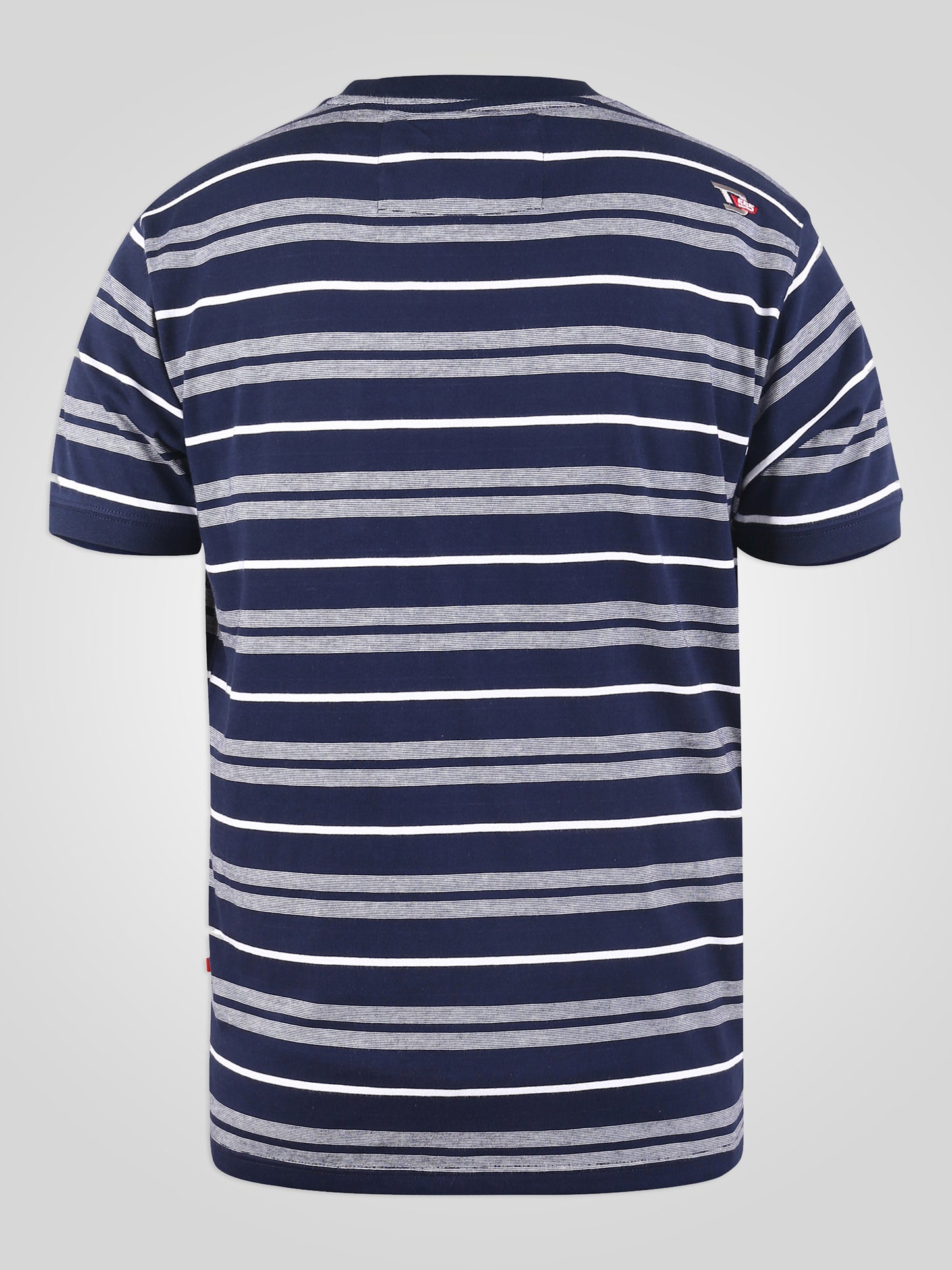 PICCADILLY-D555 Navy Blue Yarn Dyed Jacquard Stripe T-Shirt