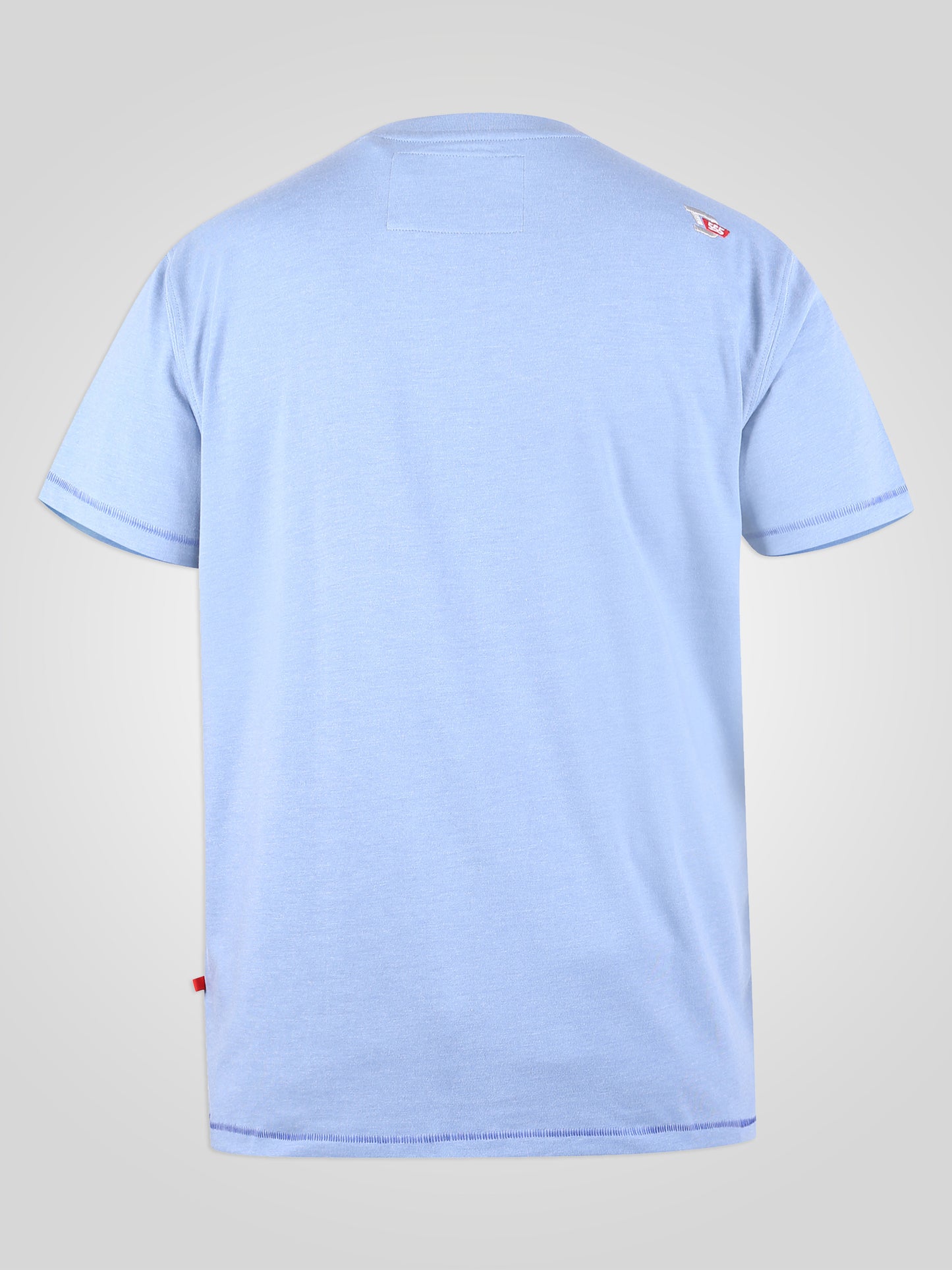 MARHAM-D555 Blue Marl Florida Palm Tree Printed T-Shirt