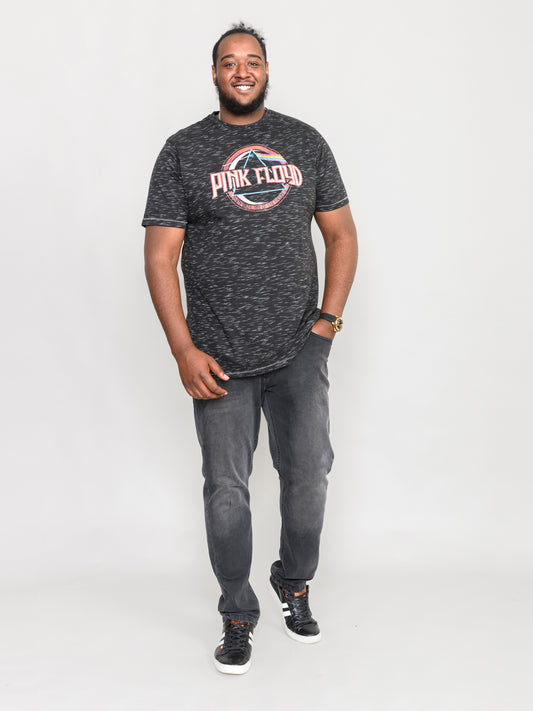 DARKSIDE -D555 Black Reno Official Licensed Pink Floyd Printed Crew Neck T-Shirt