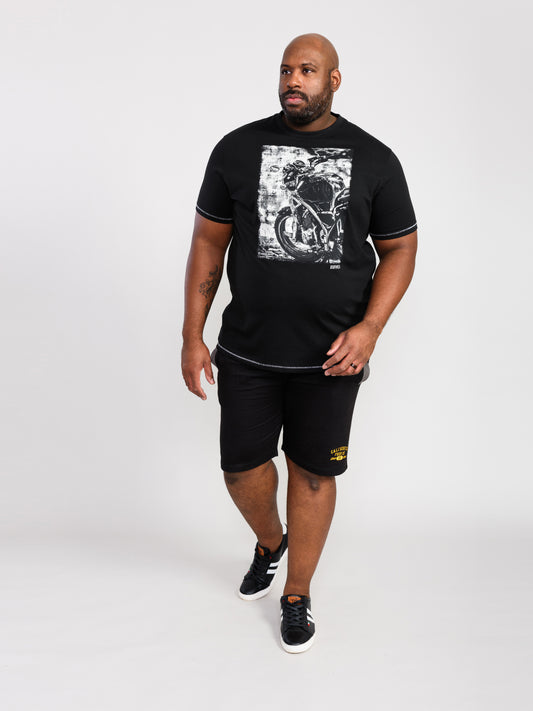 PINEWOOD -D555 Black Photographic Bike Printed T-Shirt