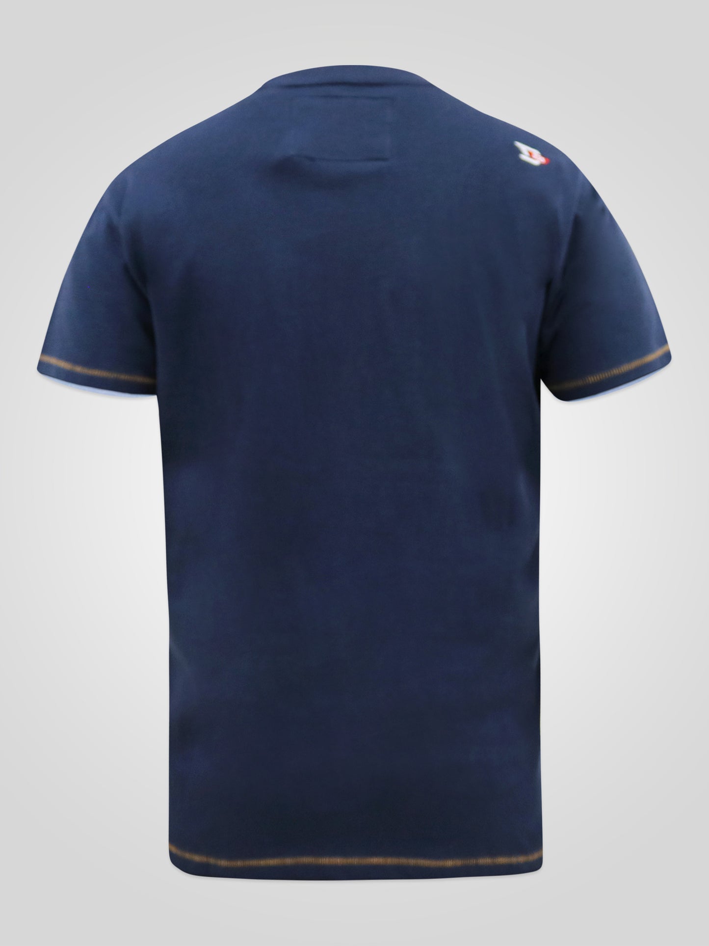PRESTWICK -D555 Navy Blue Florida Floral Printed T-Shirt
