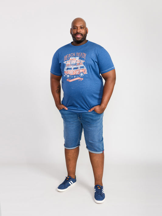 TAVISTOCK -D555 Navy Blue Official Licensed VW Surf's Up Printed T-Shirt