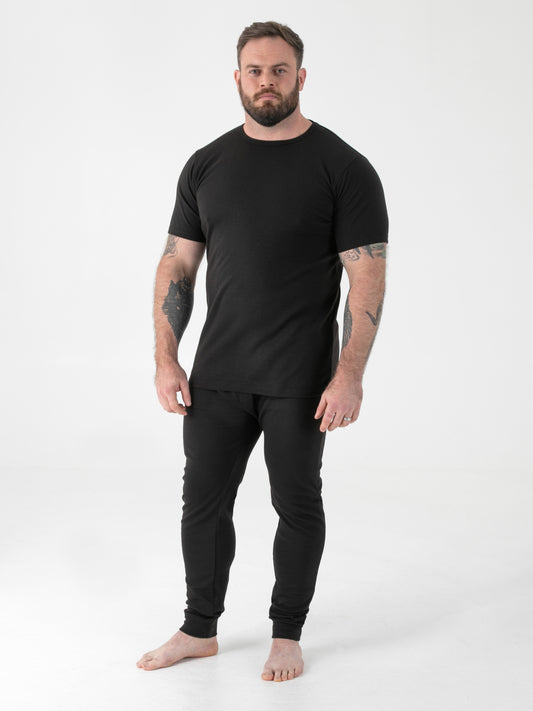 MOTHERWELL -D555 Black Thermal Short Sleeve T-Shirt