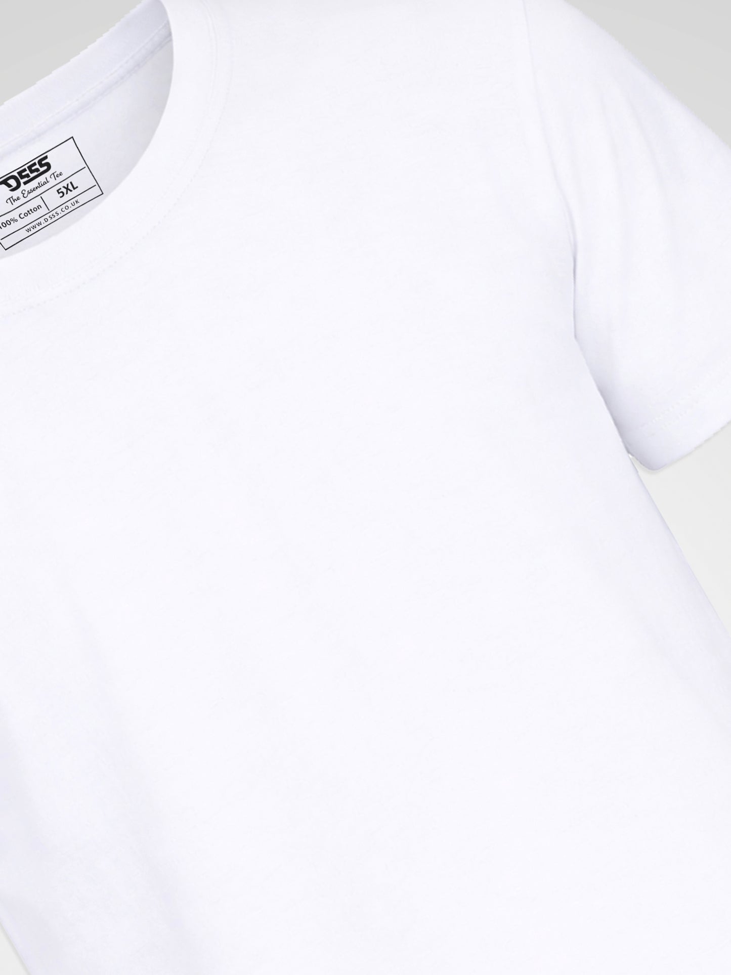 SMARTLY 2-D555 White Five Pack Combed Cotton Crew Neck T-Shirt