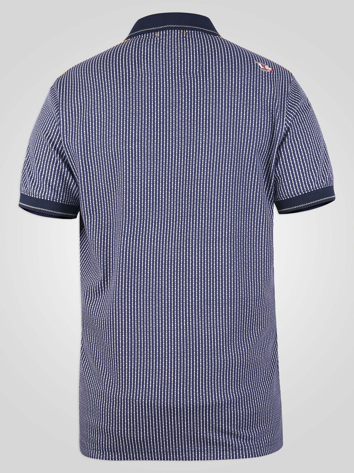 MARLESFORD -D555 Navy Blue All Over Printed Polo Shirt
