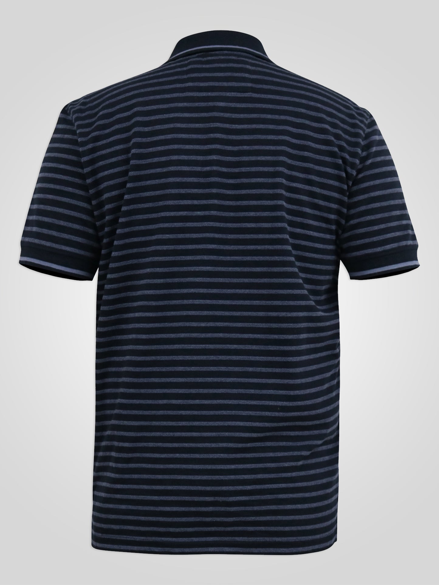 ROSEMARY -D555 Navy/Teal Woven Full Stripe Jersey Polo