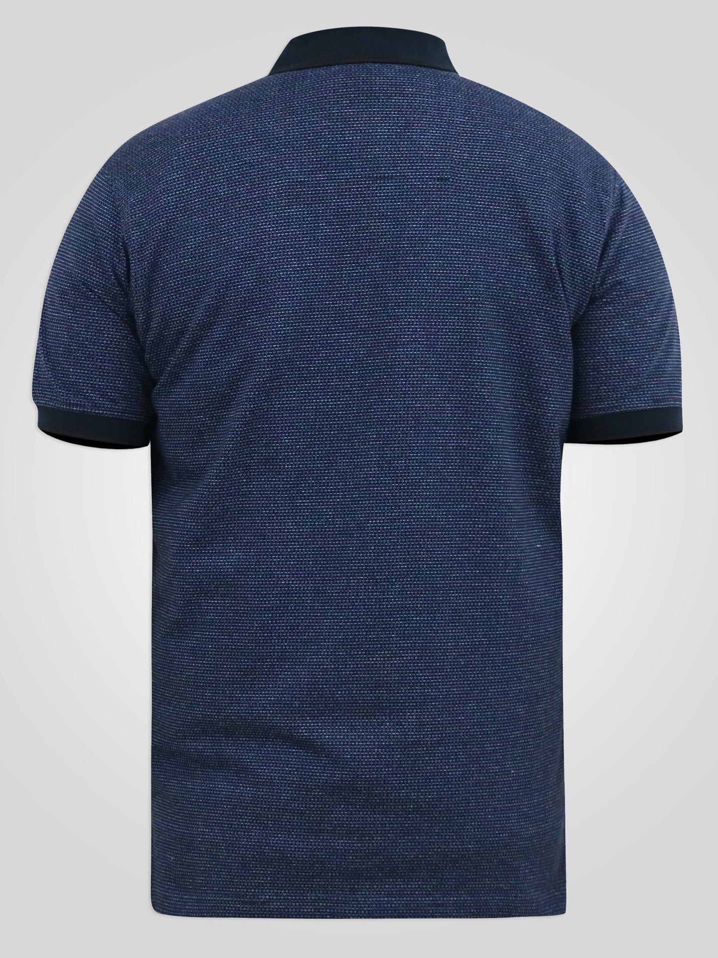 BRADLEY -D555 Navy Blue S/S Jacquard Jersey Polo with Emb