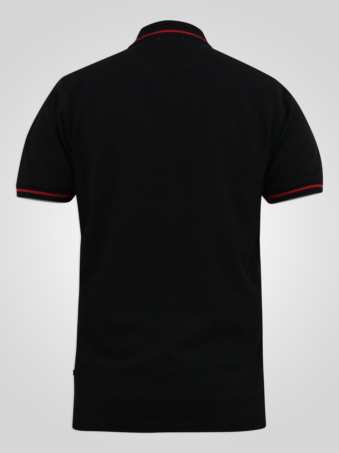SALFORD 2 -D555 Black Pique Polo with Collar Tipping Detail and Embroidery