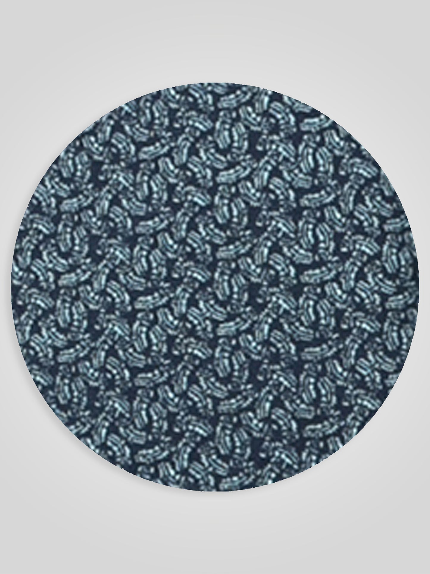 WOOLWICH -D555 Blue All Over Print Polo Shirt with Ribbed Collar and Cuffs