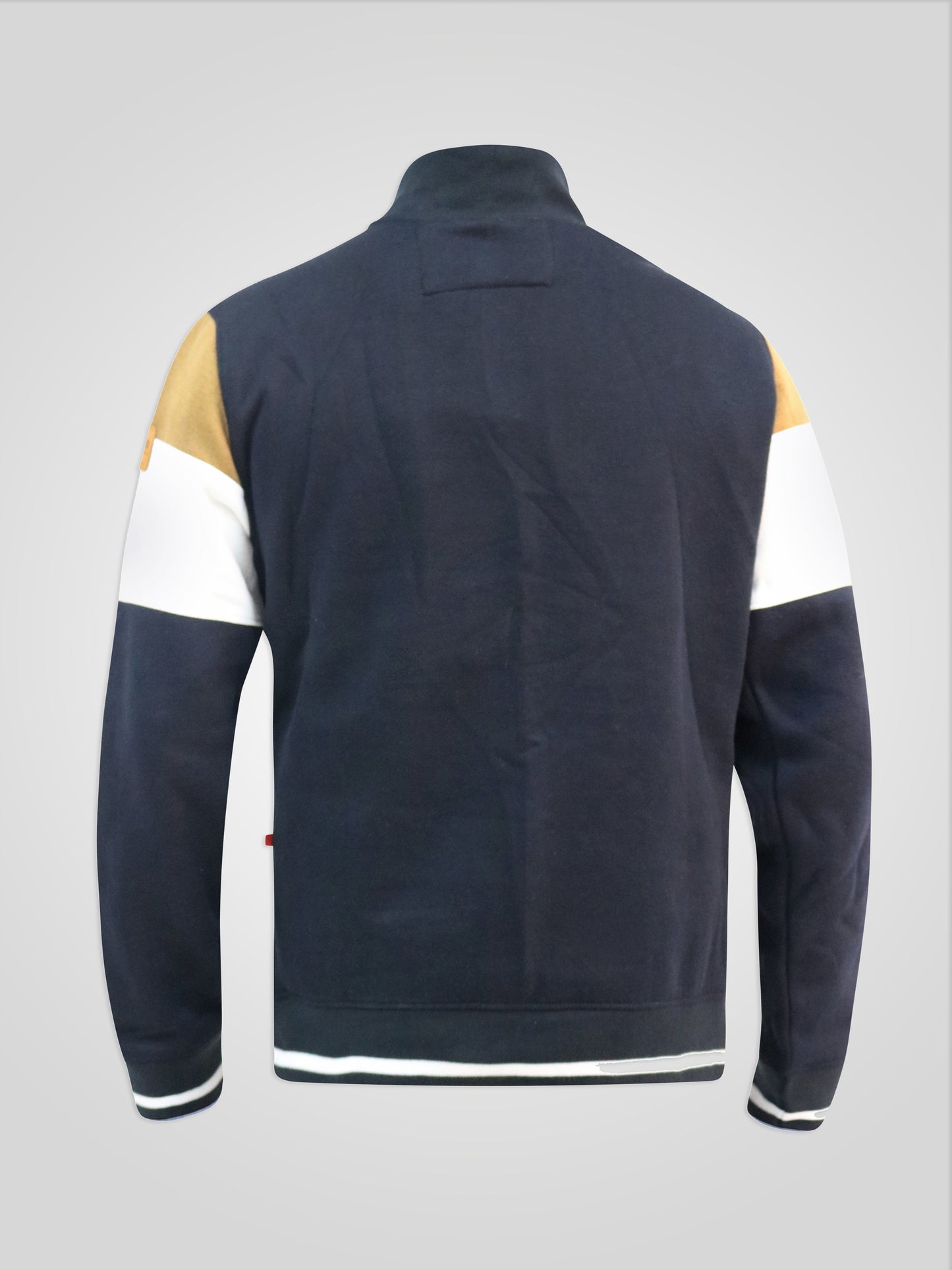KENINGTON -D555 Navy Blue Cut and Sew Half Zipper Sweatshirt