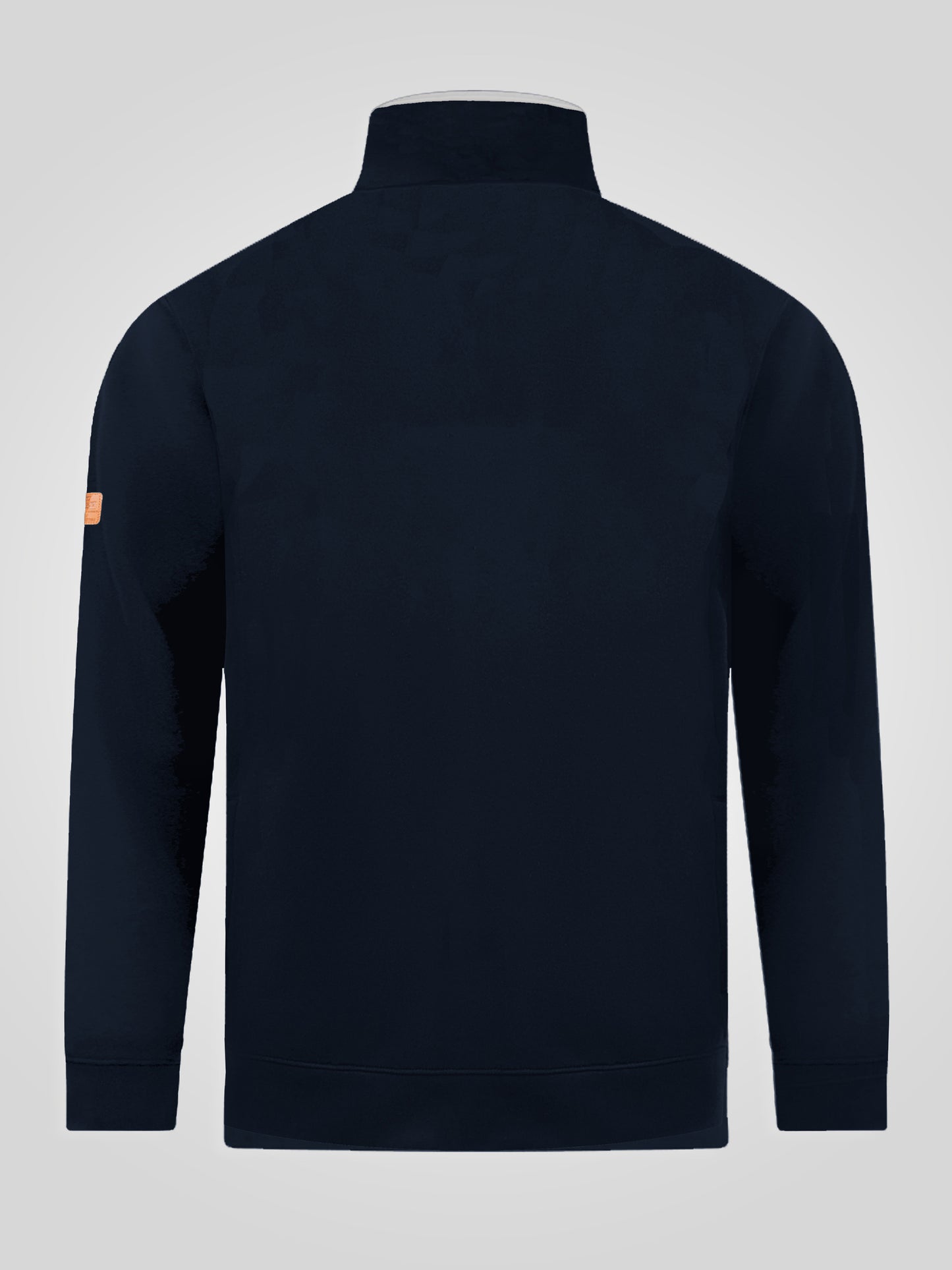 RUSSEL 2 -D555 Navy Blue 1/4 Zip Sweatshirt In Fleece with Chest Embroidery