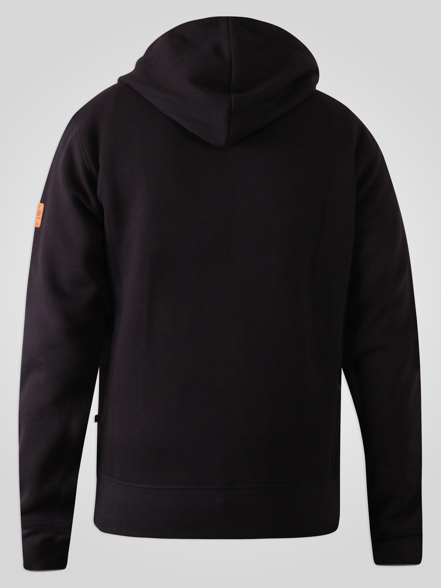 MARBLE -D555 Black Full Zip Hoody with Chest Embroidery