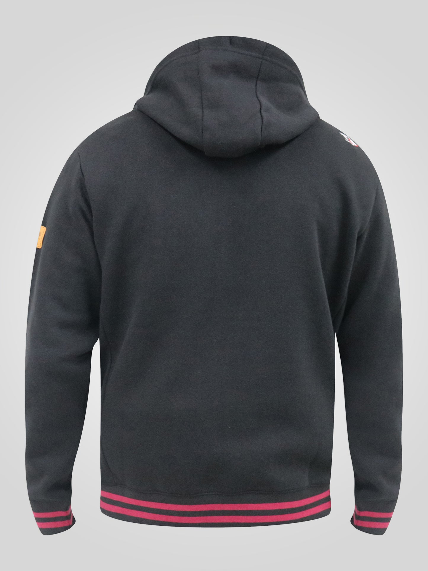 PATRICK -D555 Black Full Zip Hoody with 'Motorcycle' Chest Print