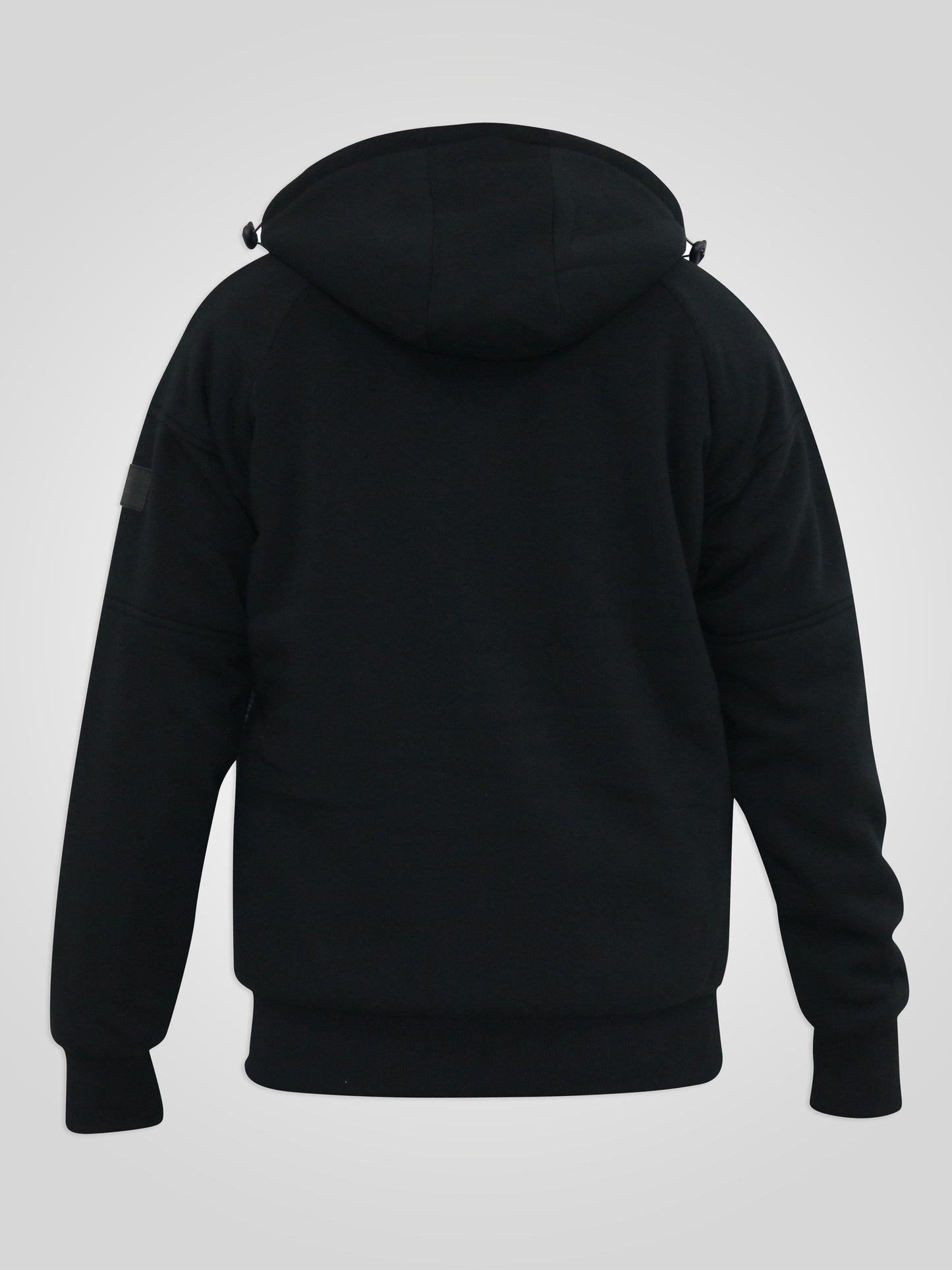 CLIPSTONE -D555 Black Zip Through Hoody with Sherpa Lining