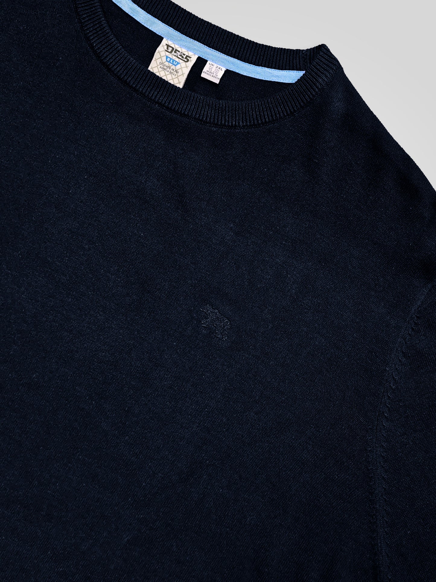 JOVANNI 2 -D555 Navy Blue Classic Crew Neck Sweater