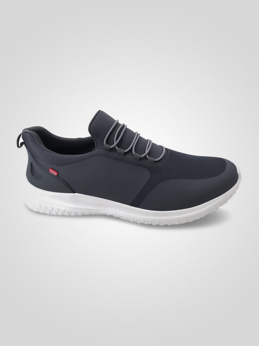 DONCASTER 2 -D555 Dark Grey Kingsize Hands Free Shoes with Pu & Faux Laces