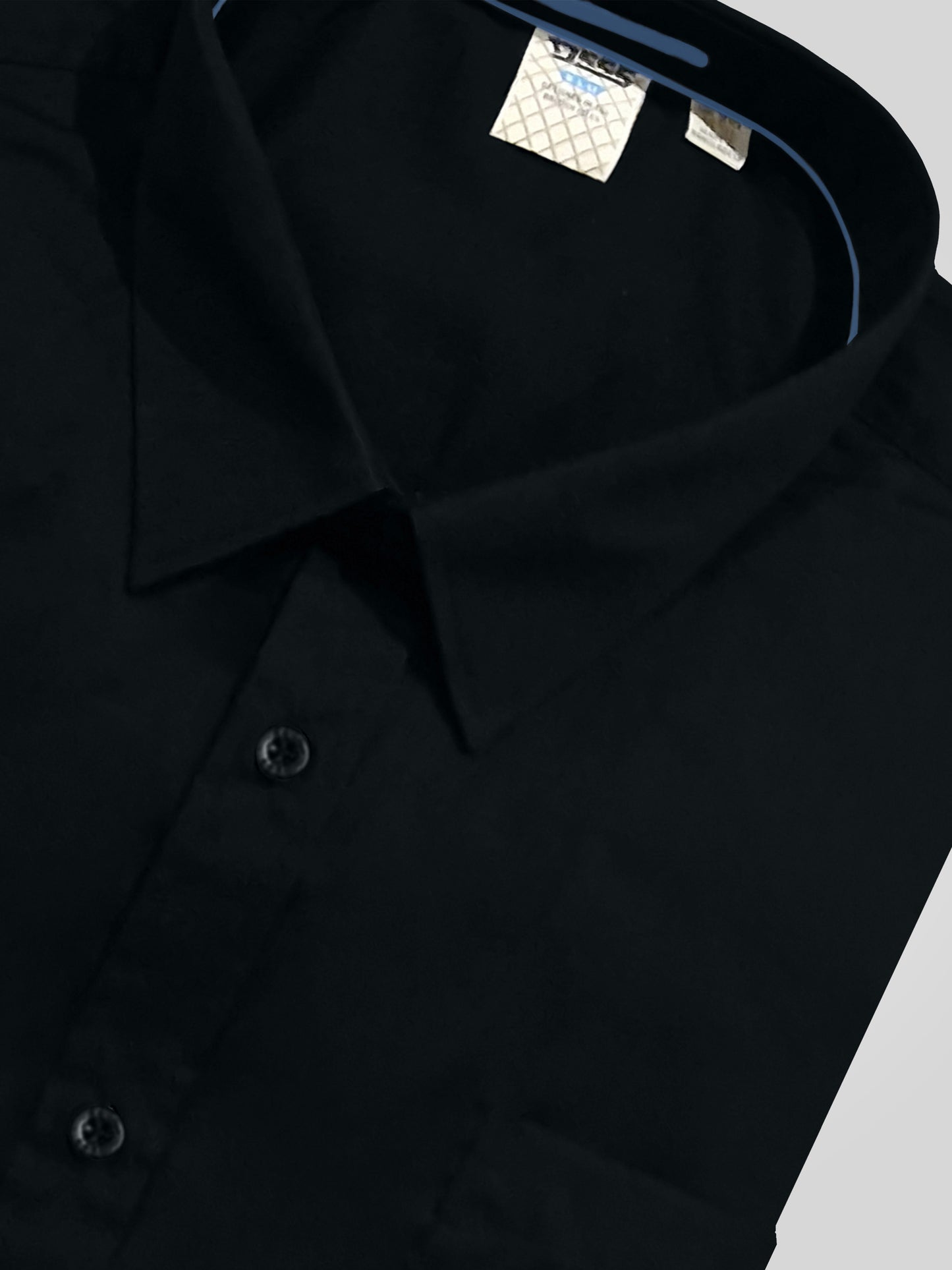 CORBIN -D555 Black Long Sleeve Easy Iron Classic Regular Shirt with Pocket