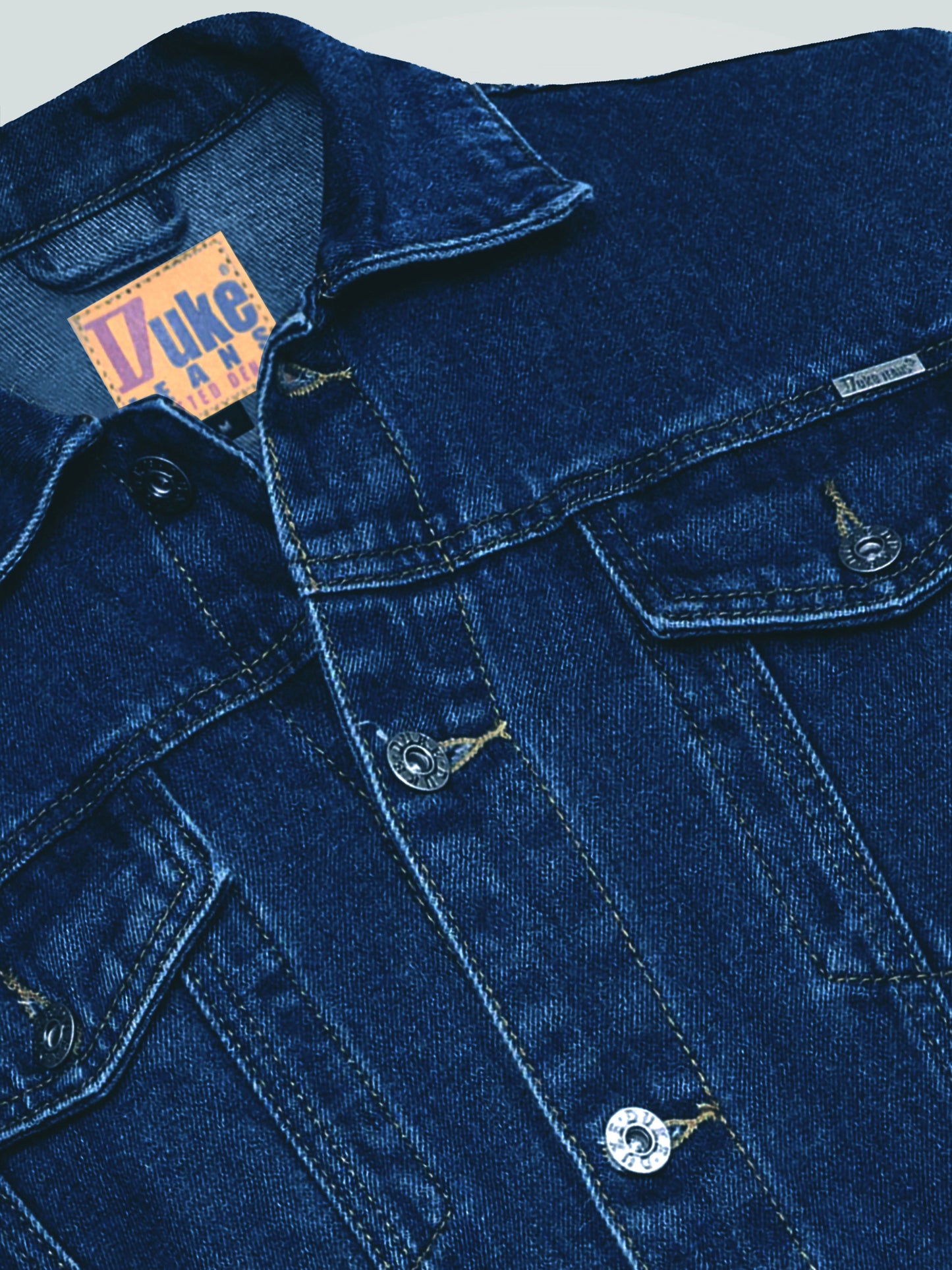 TRUCKER -DUKE Blue Stonewash Western Style Trucker Denim Jacket