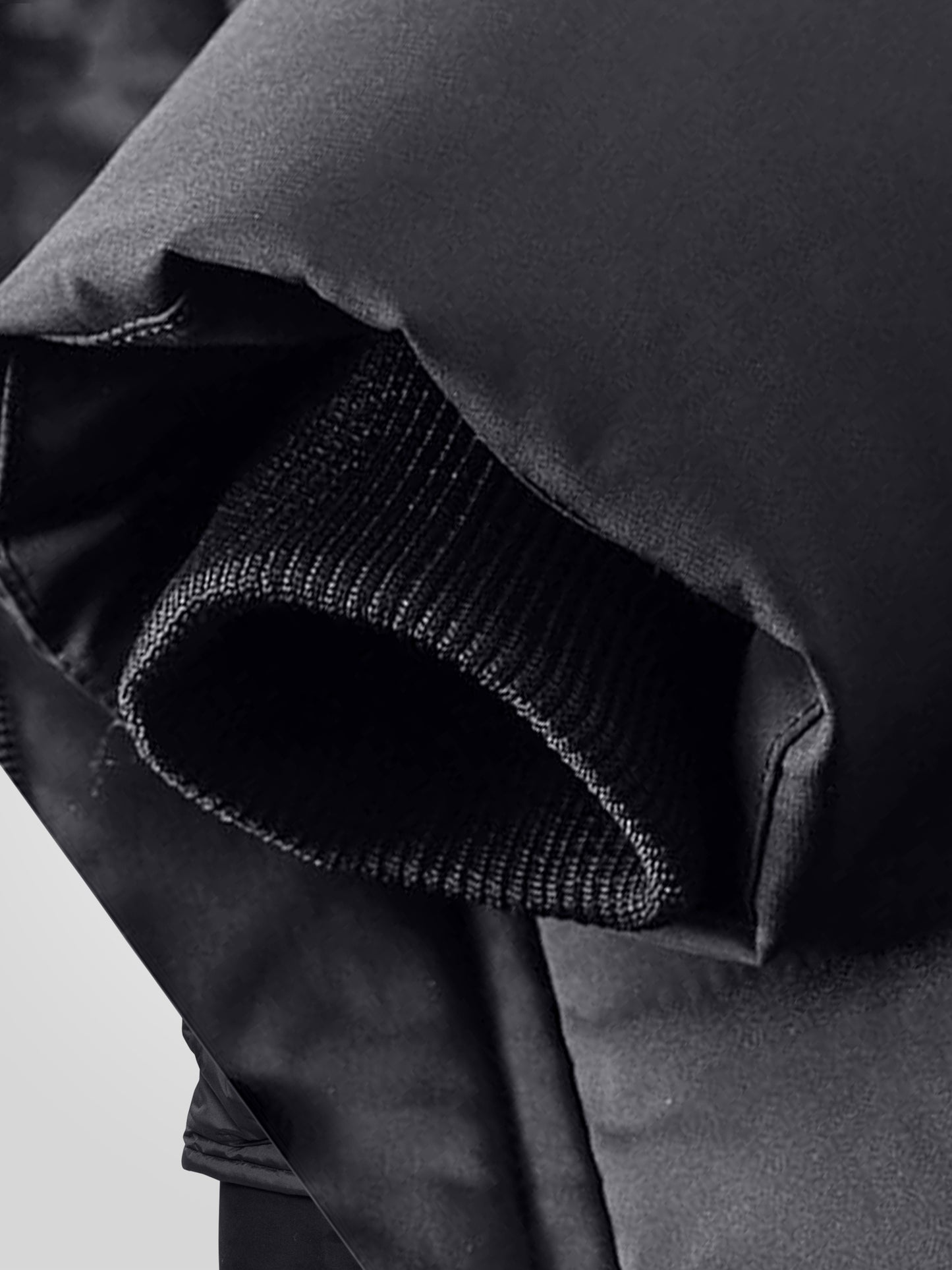 LOVETT -D555 Black Parka Style Jacket with Detachable Fur