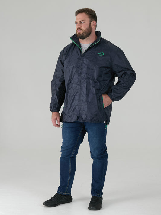 ZAC -D555 Navy Blue Pack away Weather Proof Rain Jacket