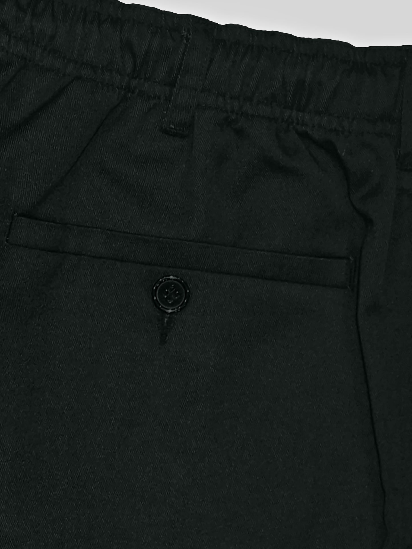 BASILIO -D555 Black Full Elastic Waist Rugby Trouser