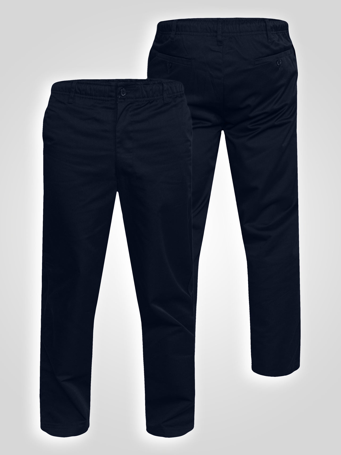 BASILIO -D555 Navy Blue Full Elastic Waist Rugby Trouser