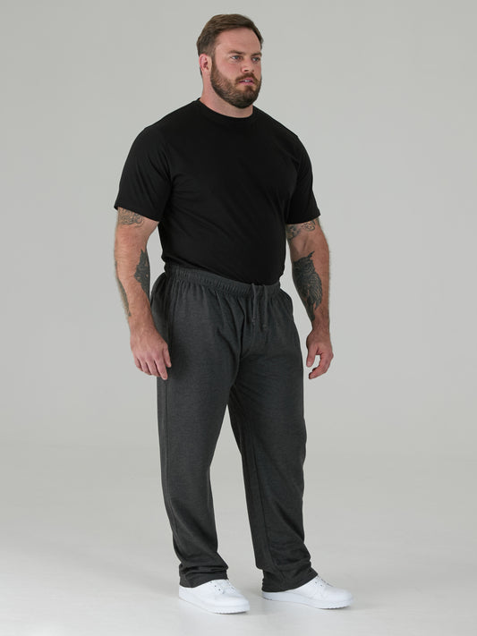 RORY -D555 Grey Cotton Jogging Bottom with Open Hem and Zipper Pockets