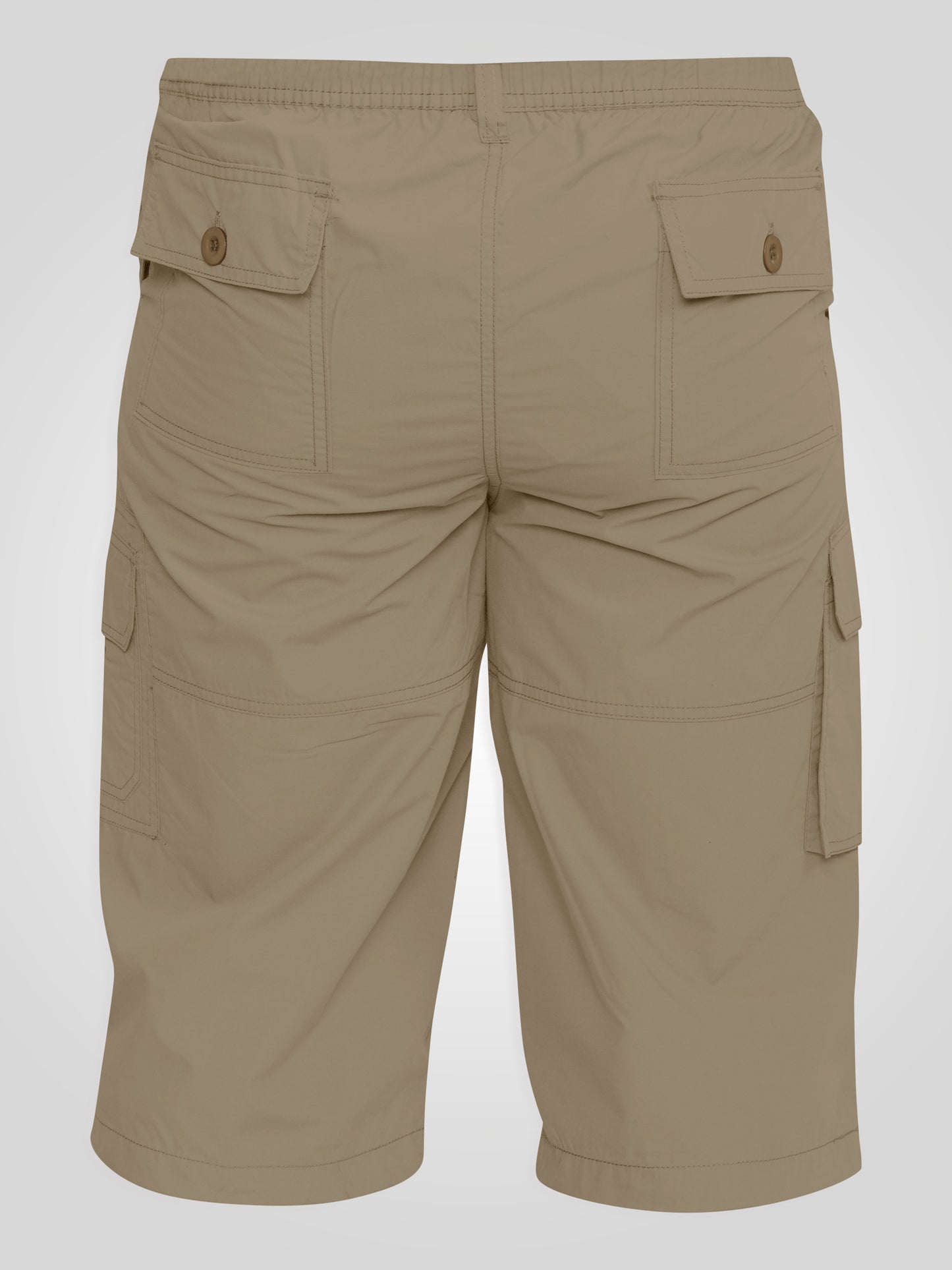 MASON -D555 Stone Cargo Capri Pant with Leg Pockets