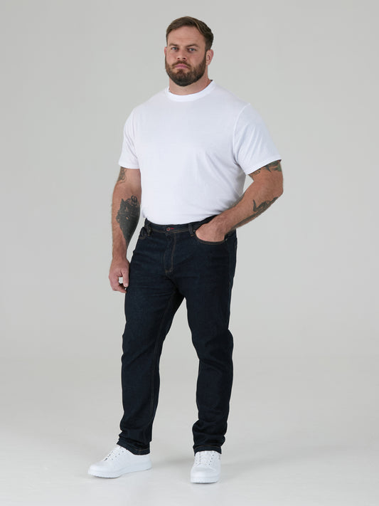 CEDRIC -D555 Indigo Blue Tapered Fit Stretch Jeans