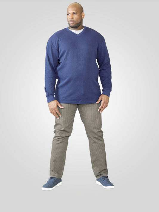 BRIAN -DUKE Brown Bedford Cord Jeans with Belt