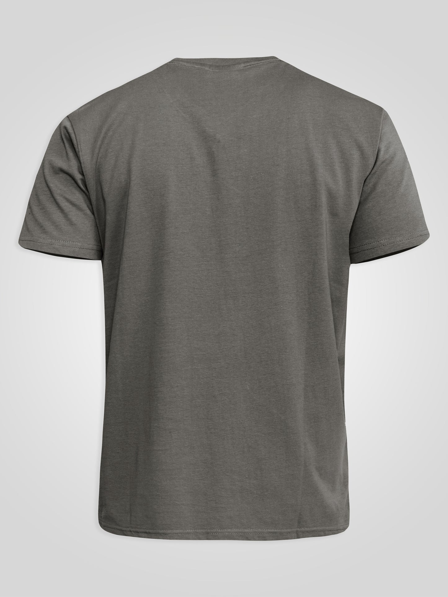 SIGNATURE -D555 Khaki Green Premium Weight Combed Cotton V Neck T-Shirt