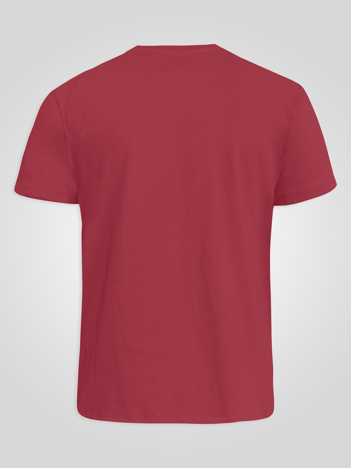 SIGNATURE -D555 Red Premium Weight Combed Cotton V Neck T-Shirt