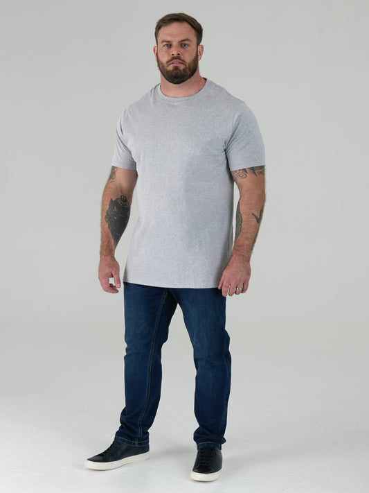 FENTON -D555 Black/Grey Pack Of 2 Crew Neck T-Shirt