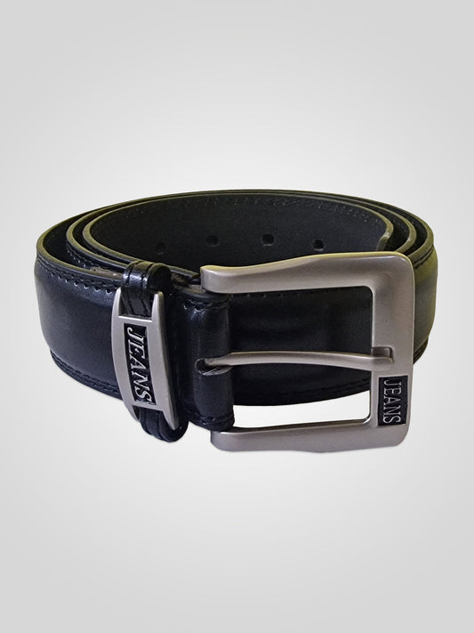 KENNY -D555 Black Jeans Logo Belt 3.8Cm Width